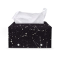 Black And White Zodiac Stars Print Leather Tissue Box Cover