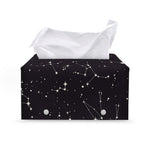Black And White Zodiac Stars Print Leather Tissue Box Cover