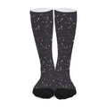 Black And White Zodiac Stars Print Long Socks