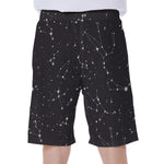 Black And White Zodiac Stars Print Men's Beach Shorts