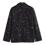 Black And White Zodiac Stars Print Men's Blazer