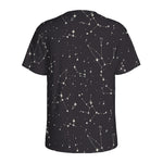 Black And White Zodiac Stars Print Men's Sports T-Shirt