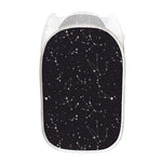 Black And White Zodiac Stars Print Mesh Laundry Hamper