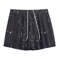Black And White Zodiac Stars Print Mesh Shorts