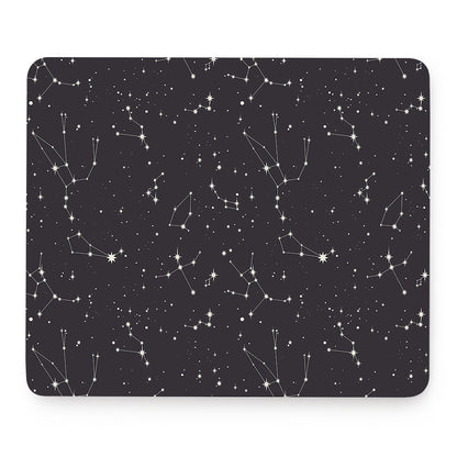 Black And White Zodiac Stars Print Mouse Pad