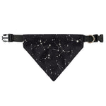 Black And White Zodiac Stars Print Over The Collar Dog Bandana
