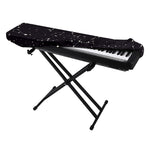 Black And White Zodiac Stars Print Piano Keyboard Cover