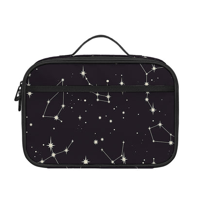 Black And White Zodiac Stars Print Portable Lunch Bag