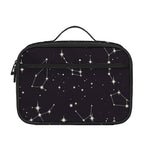 Black And White Zodiac Stars Print Portable Lunch Bag