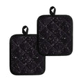 Black And White Zodiac Stars Print Pot Holders