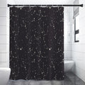 Black And White Zodiac Stars Print Premium Shower Curtain