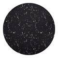 Black And White Zodiac Stars Print Round Blanket