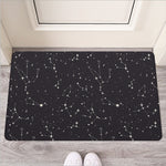 Black And White Zodiac Stars Print Rubber Doormat