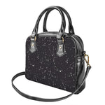 Black And White Zodiac Stars Print Shoulder Handbag