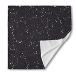 Black And White Zodiac Stars Print Silk Bandana