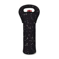 Black And White Zodiac Stars Print Single Neoprene Wine Tote