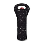 Black And White Zodiac Stars Print Single Neoprene Wine Tote