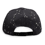 Black And White Zodiac Stars Print Snapback Cap