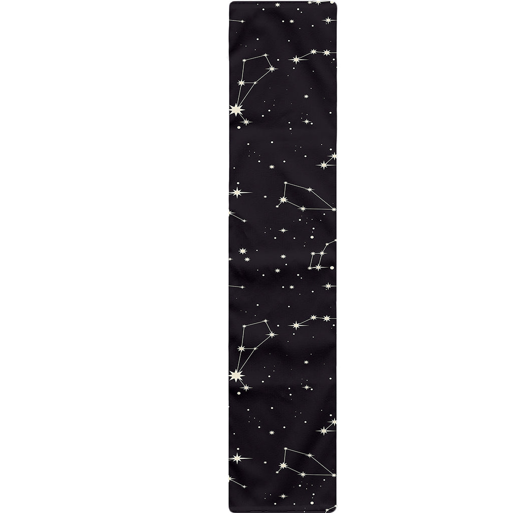 Black And White Zodiac Stars Print Table Runner