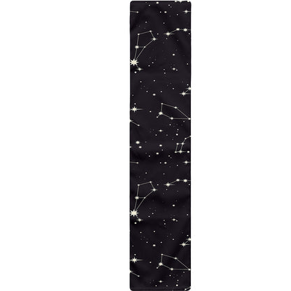 Black And White Zodiac Stars Print Table Runner