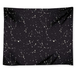 Black And White Zodiac Stars Print Tapestry