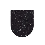Black And White Zodiac Stars Print Toilet Lid Cover