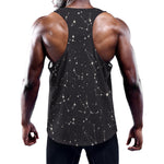 Black And White Zodiac Stars Print Training Tank Top