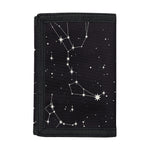 Black And White Zodiac Stars Print Trifold Wallet