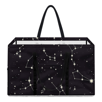 Black And White Zodiac Stars Print Utility Tote Bag