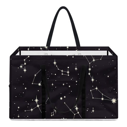 Black And White Zodiac Stars Print Utility Tote Bag