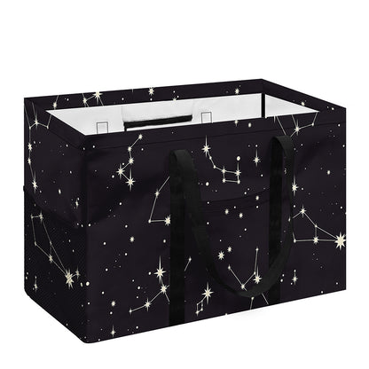Black And White Zodiac Stars Print Utility Tote Bag