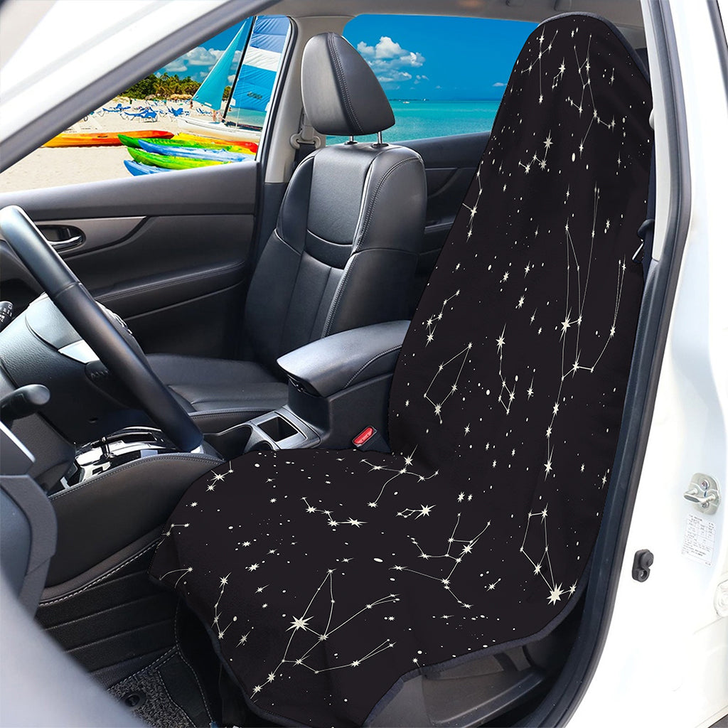 Black And White Zodiac Stars Print Waterproof Car Seat Cover