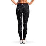 Black And White Zodiac Stars Print Women's Leggings