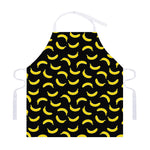 Black And Yellow Banana Pattern Print Adjustable Apron
