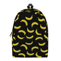 Black And Yellow Banana Pattern Print School Backpack