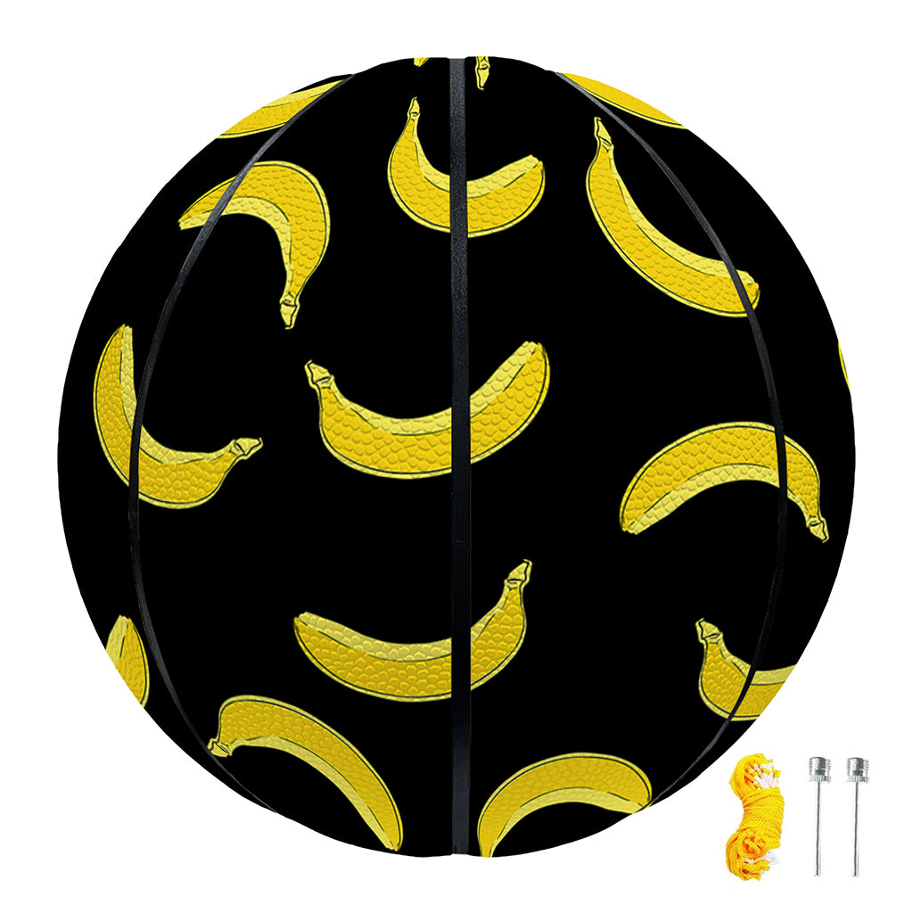 Black And Yellow Banana Pattern Print Basketball