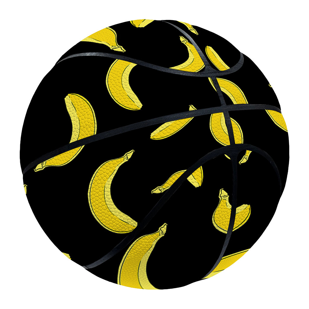 Black And Yellow Banana Pattern Print Basketball