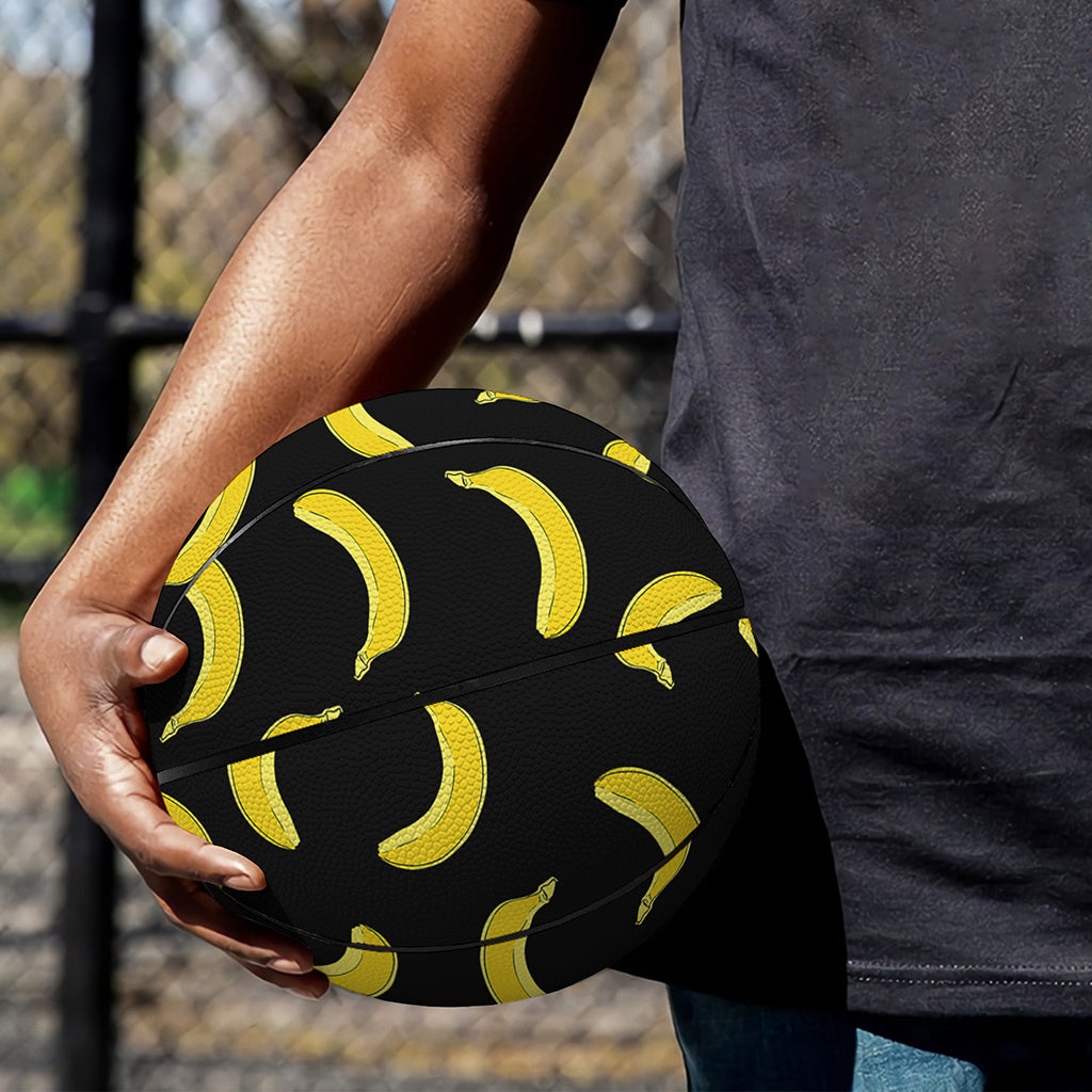 Black And Yellow Banana Pattern Print Basketball