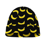 Black And Yellow Banana Pattern Print Beanie