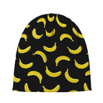 Black And Yellow Banana Pattern Print Beanie
