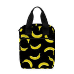 Black And Yellow Banana Pattern Print Bible Tote Bag