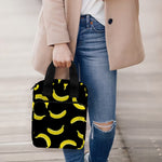 Black And Yellow Banana Pattern Print Bible Tote Bag