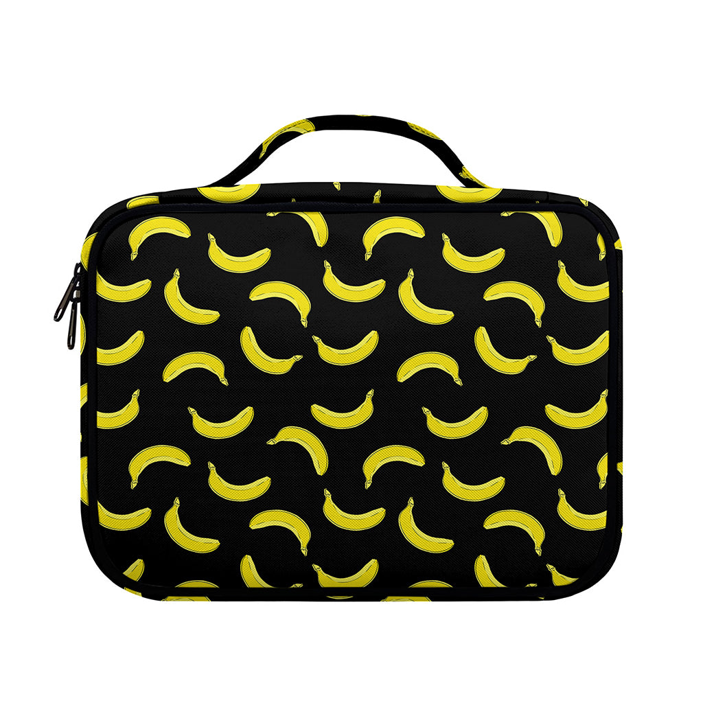 Black And Yellow Banana Pattern Print Briefcase Bible Bag