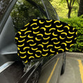 Black And Yellow Banana Pattern Print Car Side Mirror Covers