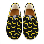 Black And Yellow Banana Pattern Print Casual Shoes