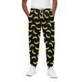 Black And Yellow Banana Pattern Print Cotton Sweatpants