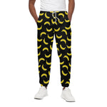Black And Yellow Banana Pattern Print Cotton Pants