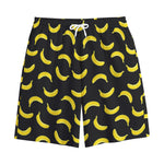Black And Yellow Banana Pattern Print Cotton Shorts