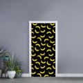 Black And Yellow Banana Pattern Print Door Sticker
