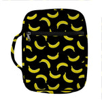 Black And Yellow Banana Pattern Print Front Pocket Bible Bag